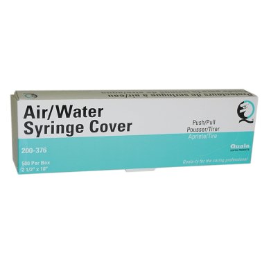 Quala Air/Water Syringe Cover With Opening, 500/Box, 2.5" x 10", Clear