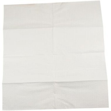 Tidi Waffle-embossed Patient Bibs, 3+1 Poly, 17" x 18",  White