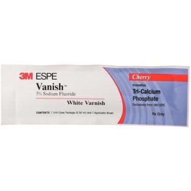 Vanish 5% Sodium Fluoride White Varnish with Tri-Calcium Phosphate, 1,000 Pack, Cherry