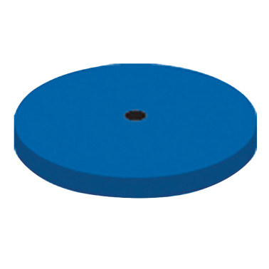 NTI Blue Silicone Polishers (Alloys, Amalgam, and Acrylic), Unmounted Shank, Large Disc, P0401-220