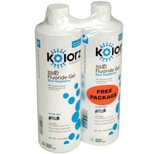 Kolorz 60 Second Fluoride Gel, Cotton Candy, Includes Extra Bottle FREE