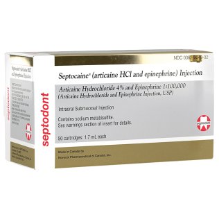 Septocaine 4% Articaine, HCI, With Epinephrine, 1:100,000