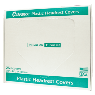 Advance Clear Headrest Cover, Jumbo, 9.5"x14"