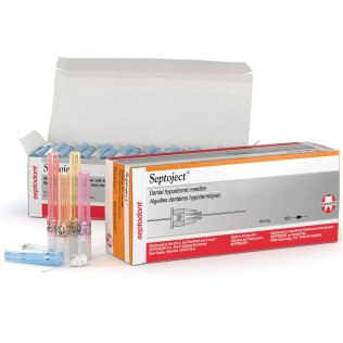 Septoject Anesthetic Needles, Plastic Hub, 27ga Short, Orange