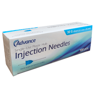 Advance Injection Needles, 25 Gauge, Long 35mm, Red