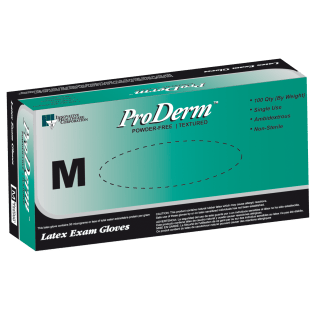 ProDerm Latex Powder-free Gloves, Medium