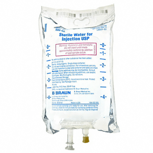 Sterile Water, I.V. Bag, 500ml