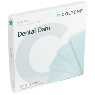 Hygenic Non-Latex Dental Dam, 5"x5" Sheets, Medium, Green