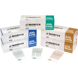 J. Morita Disposable Dental Needles, Universal Hub, 27ga Long (30mm)
