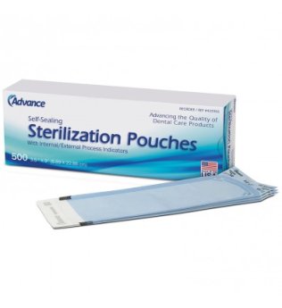 Advance Premium Sterilization Pouches, Self-Sealing, 2.75" x 9"