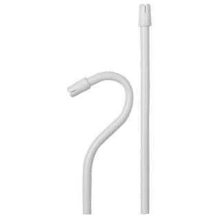 Advance Basic Saliva Ejectors, Vented Ends, White with white tips