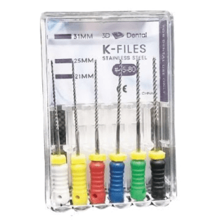 3D Dental K-Files, 25mm File Length, Size 70