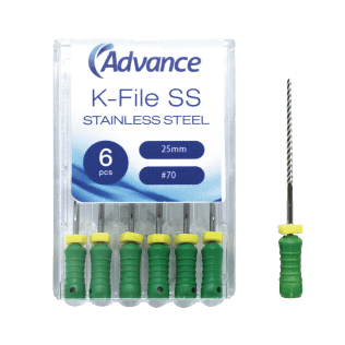 Advance Stainless Steel K-Files, 25mm, #70