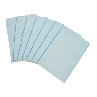 Advance Basic Patient Bibs, 2-ply Tissue / 1-ply Poly, Blue