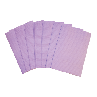 Advance Basic Patient Bibs, 2-ply Tissue / 1-ply Poly, Lavender