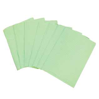 Advance Basic Patient Bibs, 2-ply Tissue / 1-ply Poly, Green