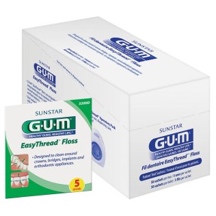 GUM EasyThread Floss, 100/Box, Patient Sample Packs