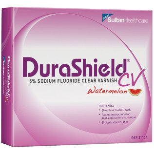 DuraShield CV 5% Sodium Fluoride Clear Varnish, Watermelon, 50 x .4ml unit doses