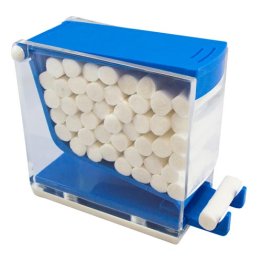 Cotton Roll Dispenser, Dispenser - Push Style, Blue