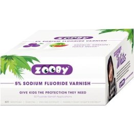 Zooby Varnish, 5% Sodium Fluoride Clear Turtle Melon