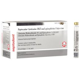 Septocaine 4% Articaine, HCI, With Epinephrine, 1:200,000