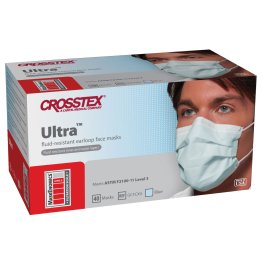 Crosstex Ultra Earloop Masks - Level 3, Masks, Blue