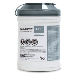 Sani-Cloth AF3 Germicidal Wipes, Disposable Large (6" x 6.75"), 160 wipes
