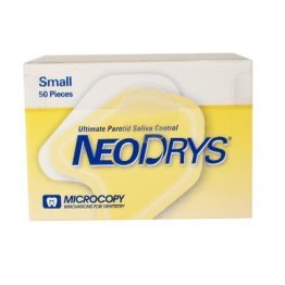 NeoDrys Saliva Absorbents, White Backing, Small, Yellow