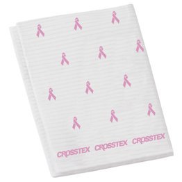Pink with a Purpose Ecnoback Patient Bibs, 2+1 Poly, 19 x 13, Ribbon, 500/Case