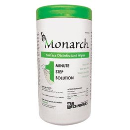 Monarch Surface Disinfectant Wipes, Regular 6" x 6.75", can/160