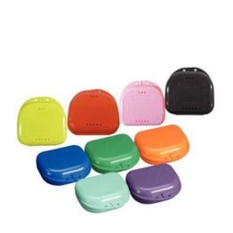 Chroma Retainer Boxes, 12/Box, Assorted Colors with Hinged Lids