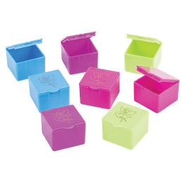Square Tooth Saver Box, Variety of colors, 12/pkg