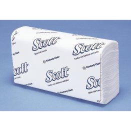 Scott 180 Multi-Fold Towels, 1-Ply Tissue, 9.4" x 9.3"