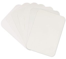 Tray Covers, Mini F, 5" x 8" White, Heavyweight
