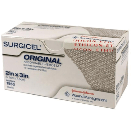 Surgicel Absorbable Hemostat, Agent, 1/2" x 2"