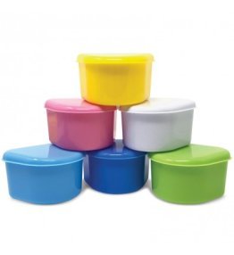 Advance Denture Boxes, Hinged Lid, Assorted Colors