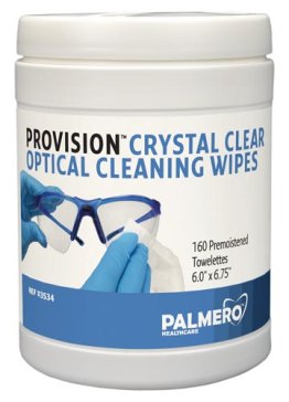 ProVision Crystal Clear Optical, Optical Cleaner Wipes, Canister