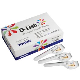 D-Lish 5% Sodium Fluoride Varnish, Single-Dose Packs, Vanilla Cupcake