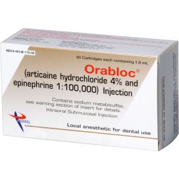Orabloc Articaine 4%, Local Anesthetic, 1:100,000