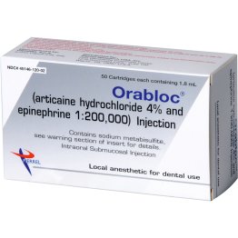 Orabloc Articaine 4%, Local Anesthetic, 1:200,000