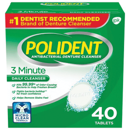 Polident Denture Cleansers, 3-Minute Daily Cleanser, Small Pack