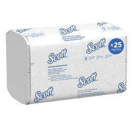 Scott Pro Scottfold Multifold Power Towels, Absorbency Pockets, White (7.8" x 12.4")