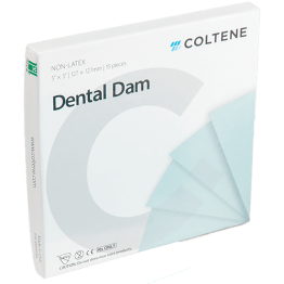Hygenic Non-Latex Dental Dam, 6"x6" Sheets, Medium, Green
