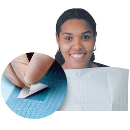 Sani-Tab 13" x 19" Chain-Free Patient Bibs, 2-ply Tissue / 1-ply Poly, Dusty Rose