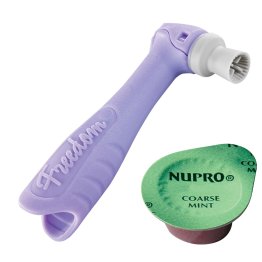Nupro Freedom Disposable Prophy Pack, Medium Grit, Contra Spiral Cup, Lavender, Mint
