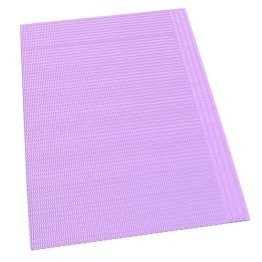 SafeBasics 13" x 18" Dry-Back Regular Patient Bibs, 2-ply Tissue / 1-ply Poly, Lavender