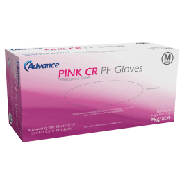 Advance Pink CR Chloroprene Powder-free Gloves, Small