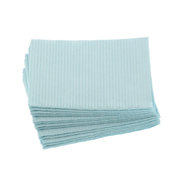 Econoback Bibs (Crosstex), Patient Bibs, 2-ply paper and 1-ply poly, 13 x 19, Blue, Case/500
