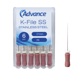 Advance Stainless Steel K-Files, 21mm, #06