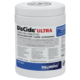 DisCide Ultra Wipes, Fungicidal and Bactericidal, Industrial, 10" x10"